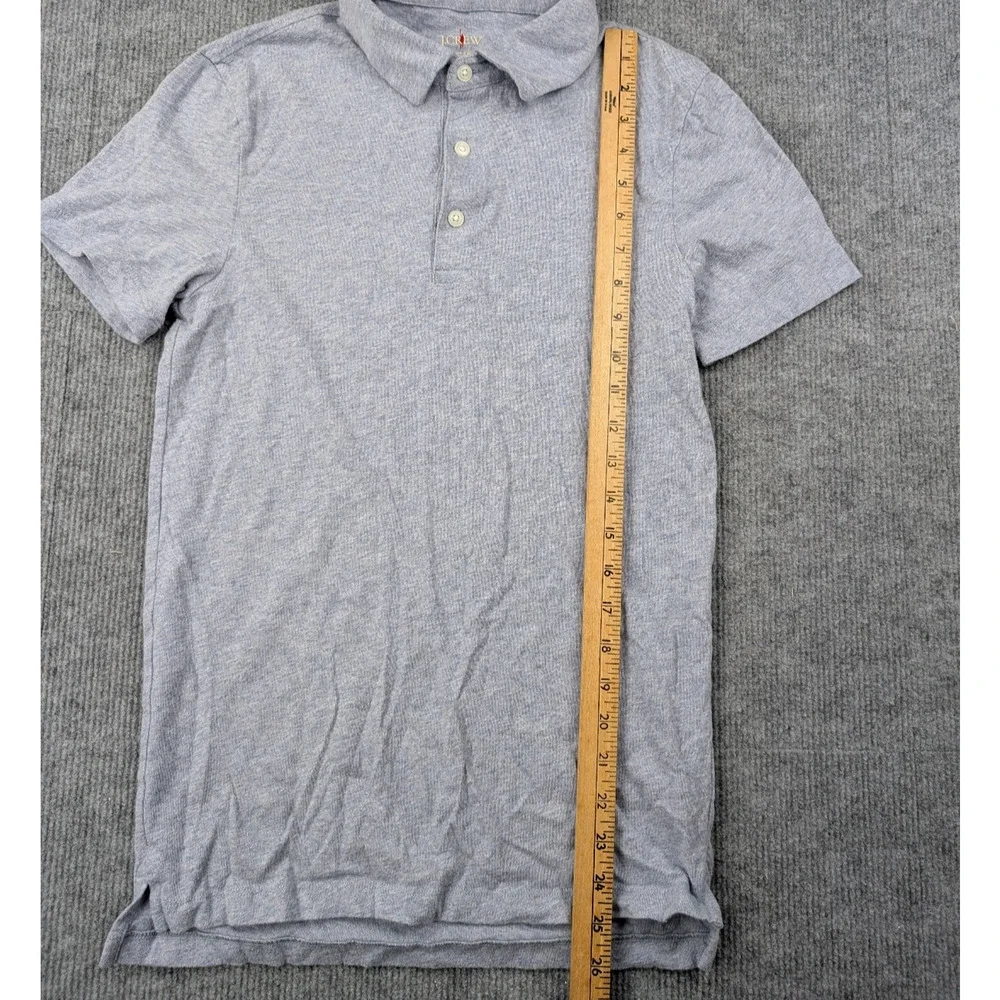 J Crew Oarsman Sueded Jersey Polo Men XS Slim Blue Preppy Timeless Classic Shirt